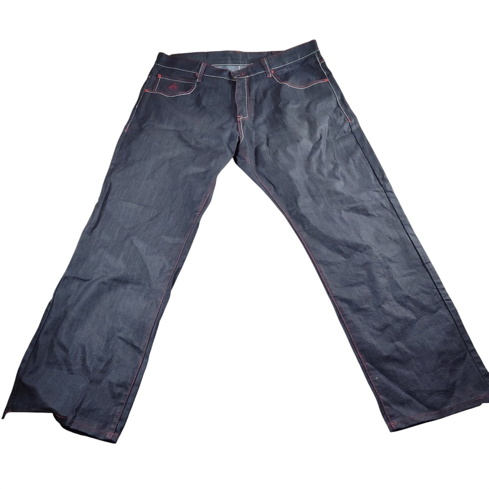Eight 732 Jeans Mens 42x34 Indigo Blue Excellent Embroidered Baggy Streetwear